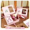 Set de Regalo de Aromaterapia Floral de Lujo Rosa, Caja de Regalo Personalizada para Enviar a Mejores Amigos, Clientes y Empleados, Regalo Navideño Práctico de Alta Gama