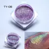 [Cielo Melocotón] Polvo Mágico Espejo Mágico para Uñas Artísticas Camaleónicas de Alta Calidad Sombra de Ojos Destacador Brillo Pintura Acuarela Pigmento