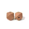 Cuentas hexagonales de silicona de 14 mm al por mayor, cuentas sueltas geométricas tridimensionales, para abalorios DIY, accesorios para pulseras y collares