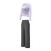 Conjunto de Yoga para Mujer Ligero Transpirable Manga Larga Pantalones Deportivos de Fitness Secado Rápido Entrenamiento Running Yoga Conjunto de Dos Piezas Mujer