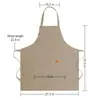 Estilo Coreano Moda Impermeable y Resistente al Aceite Lona Ropa de Trabajo Delantal Catering Chef Camarero Limpieza Delantal Impresión Al Por Mayor