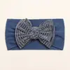 Nueva Diadema Elástica de Nylon para Bebé Otoño Europeo y Americano Accesorios para el Cabello a Cuadros de Terciopelo Dorado Diadema para Bebé
