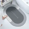 Tapete de chão de banheiro simples feito de lama de diatomáceas macia, altamente absorvente, tapete de entrada antiderrapante, tapete de porta de banheiro