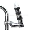 Pedal de Pie Modificado para Motocicleta Aleación de Aluminio Plegable Pedal de Pie Trasero Parachoques Adecuado para Tubo de Diámetro de 32 mm
