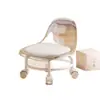 Taburete bajo con ruedas giratorias para uso doméstico, taburete suave popular para niños, diseño simple para costura, manicura, pedicura y tratamientos de belleza