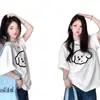 Camiseta de manga corta de seda de leche, modelo nuevo 2026, manga media blanca, estilo coreano, holgada y casual, impresionante top de verano, ins