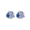 Aretes Geométricos de Mariposa de Cristal con Pasador de Plata Electrochapado en Oro Real de 18K Estilo Mori Estilo Fresco Elegantes Pendientes Versátiles para Mujer