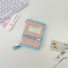59266 Estilo Coreano Hecho a Mano Acolchado Carpeta Portátil Mini Cuaderno Almacenamiento Cubierta de Cuaderno Reemplazo Cuaderno Pequeño