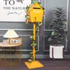 Buzón de Hierro Forjado Estilo Británico Montado en Pared con Cerradura, Caja de Amor