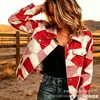 Nueva Chaqueta Corta de Mezclilla de Algodón Transfronteriza Otoño e Invierno Estampado Digital 3D Moda Personalidad Top Delgado Mujer