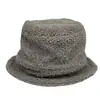 Logo Personalizado para Exportación de Comercio Electrónico: Sombrero de Cubo de Felpa Larga Cálido de Lana de Cordero para Otoño e Invierno, Sombrero de Pescador Engrosado