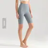 Shorts de yoga sin costuras de cintura alta para mujer, que levantan los glúteos, ajustados, pantalones de ciclismo, shorts elásticos de longitud media para fitness y Pilates, para verano