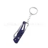 Cuchillo de fruta de acero inoxidable para camping al aire libre transfronterizo, cuchillo plegable EDC portátil para llevar en cabina, llavero, color