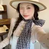 Nuevo Pañuelo Largo de Seda Vintage 2026 para Mujer, Estilo Delgado de Primavera y Verano, Elegante y Versátil, Pañuelo de Cuello de Alta Gama, Accesorio de Moda
