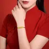 Pulseira de moeda de cinco imperadores de ouro 999 joias femininas acessórios de colar diy corda de mão joias de concha d'água masculinas atacado