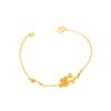 Brazalete Nicho de Alto Nivel Estilo Zhou Familiar Rosa Atardecer Chapado en Oro Brazalete Romántico de Rosas para Mujer