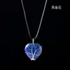 Cristal natural transfronteiriço amor pedra semipreciosa árvore da vida seda pingente pedra de energia joia pingente colar atacado
