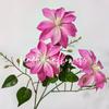 Novo 3 clematis artificial flor casamento estrada guia flor fileira flor fundo decoração flor falsa hotel casa atacado