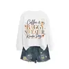 Suéter holgado color café Amazon Wish Sitio Independiente Moda Casual Nueva sudadera para mujer Comercio exterior