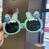 Nuevas Gafas de Sol Infantiles de Conejo con Flores Lazo Orejas de Conejo Lindas Gafas Pequeñas Gafas Fotográficas de Flores