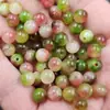 Cuentas Redondas de Jade Flor de Durazno de 6 mm Cuentas Sueltas de Jade Cuentas Verde Oliva Pulsera DIY Collar Accesorios de Joyería Cuentas Hechas a Mano