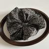 Anel de cabelo estilo coreano retrô estilo mori, tamanho grande, floral, intestino grosso, elegante, cabeça de bola, flor, corda, anel de cabeça, acessório de cabeça para mulheres