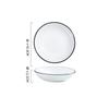 Louça de cerâmica Linha Nordic Black Tigela prato prato fundo prato simples para comer tigela grande para sopa doméstico conjunto combinado japonês