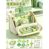 Set de papelería para la vuelta al cole infantil Producto Nuevo Estuche de manzana y gato Bolígrafo y Papel Regalo de Cumpleaños Recuerdo Práctico Venta al por Mayor