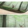 Cortina de Ducha Transfronteriza de Venta Caliente Estilo Étnico Famoso Europeo y Americano Niebla del Bosque Alce Impermeable a Prueba de Moho a Prueba de Arrugas Cortina Colgante para Ducha