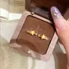 Popular no Xiaohongshu Ear Cuff Estrela Escovada Feminino Personalidade de Nicho Senso de Alto Padrão Brincos Estrela de Cinco Pontas de Zircônio Joia de Orelha Versátil