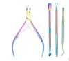 Suministro Exclusivo Transfronterizo de Tijeras Fáciles de Usar D501, Tijeras para Cutícula, Tijeras para Ranura de Uña, Set de Herramientas para Manicura, Empujador de Acero para Recortar Uñas, Herramienta para Pedicura