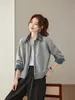 Cárdigan de Punto Patchwork de Mezclilla Falso Dos Piezas para Mujer, Estilo Corto, Nuevo Modelo 2026, Abrigo Suéter con Cuello de Solapa, Top Holgado y Elegante