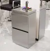 Armário de corte de cabelo de aço inoxidável para barbearia prateleira de armazenamento para salão de cabeleireiro pequeno armário carrinho armário de ferramentas simples para barbearia