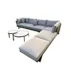 Móveis de Exterior Pátio Jardim Lazer Sofá de Corda B&B ao Ar Livre Vila Design Imitação Madeira Cama Combinação Mesa de Centro
