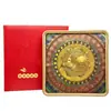 Base roja con adorno "Cien Bendiciones" de pan de oro, cuenco del tesoro del Dios de la Riqueza, navegación tranquila, decoración de escritorio creativa para atraer la fortuna, regalo de negocios