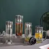 Nueva taza para preparar té, taza recta de vidrio hecha a mano con asa, taza de agua de gran capacidad para hombres, uso de oficina, Yatai al por mayor
