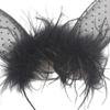 Faixa de Cabeça Europeia e Americana com Renda de Pena e Bolinhas Acessórios de Cabelo Sexy e Fashion Acessórios de Adorno para Performance de Dança em Boate