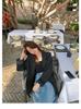 Blazer Casual Acolchoado com Ombreiras Plus Size Transfronteiriço para Mulheres, Jaqueta Elegante de Outono Tamanho Grande com Caimento Solto Emagrecedor