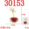Nuevos Accesorios de Aleación Colgante de Concha Joyería Hecha a Mano DIY Collar de Cereza 3D Material para Pulsera Ventas Directas de Fábrica