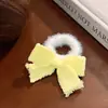 Elástico de Cabelo Laço Macio e Fofo, Faixa de Cabelo de Pelúcia Fofa e Versátil, Cordão de Cabelo de Pelo, Acessório de Cabelo para o Inverno