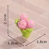 Embalagem de buquê de girassol e tulipa artificiais para paisagem em miniatura, decorações DIY para cenário de casa de bonecas, pequenos enfeites de mesa