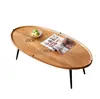Mesa lateral para sofá de sala de estar de apartamento pequeño, mesa pequeña con patas de madera, mesa de centro redonda, mesa de centro pequeña, sala de estar simple nórdica seleccionada cuidadosamente