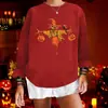 Nuevas Sudaderas Otoño/Invierno 2025 Estilo Halloween Estampado Hueso de Mano Estampado Calabaza Sudadera con Cremallera Venta al por Mayor