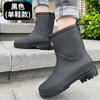Botas de Lluvia para Adulto de Moda para Mujer con Suela Gruesa Antideslizantes Impermeables Ropa Exterior Zapatos para Agua Cálidas de Terciopelo Casuales Combinables Media Caña