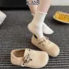 Zapatos de mujer estilo Birkenstock, de cuero genuino, con plataforma para aumentar altura, colección de principios de otoño 2026, mocasines sin cordones