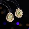 Agulha de prata s925 brincos de luxo leve de alta qualidade atacado luxo de ponta temperamento estilo Palácio brincos de fogos de artifício brilhantes em flor