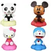 Muñeca Kt Gato Mueve la Cabeza Muñeca Decoraciones para Pastel de Cumpleaños Adornos Gato Ding Dang Capitán América Doraemon Adornos