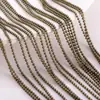 Accesorios de joyería para bricolaje, cadena de cuentas de 1,5/2/2,4 mm, cadena de metal con borlas, material decorativo con cuentas, 100 yardas