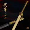 Ciudad de Longquan Metal Arma Fría Espada Espada Han Sin Afilar Forjada Integrada Esmalte Azul Espada del Emperador Dragón Alma de Hielo Regalo del Festival