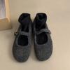 Zapatos Mao Mao Estilo Western de Hada para Mujer Ropa de Invierno Estilo Francés de Noche Zapatos Mary Jane Elegantes para Mujer Zapatos Planos de Algodón